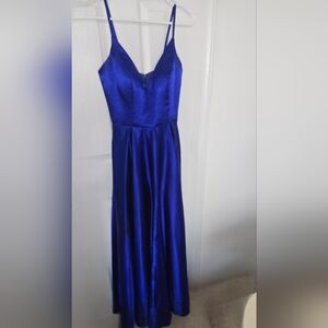 Stunning Blue Satin Gown